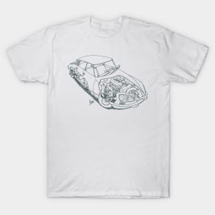 DS 21 dark line art T-Shirt